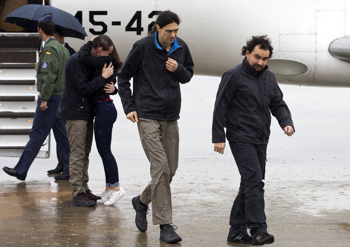 Llegan a España los tres periodistas liberados en Siria