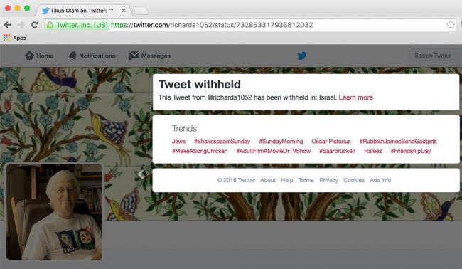 Comment Israël veut exercer sa censure dans le monde entier (et comment Twitter l’y aide)