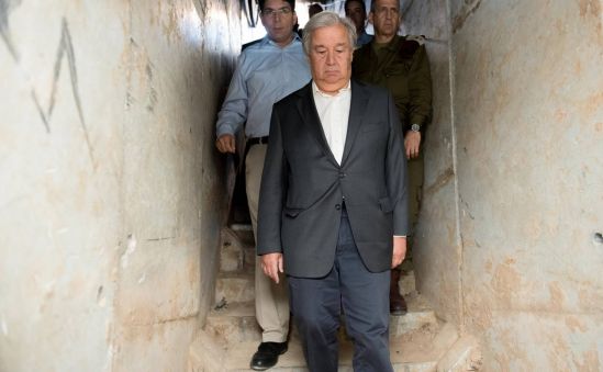 El secretario general de la ONU pide en Gaza el levantamiento del bloqueo