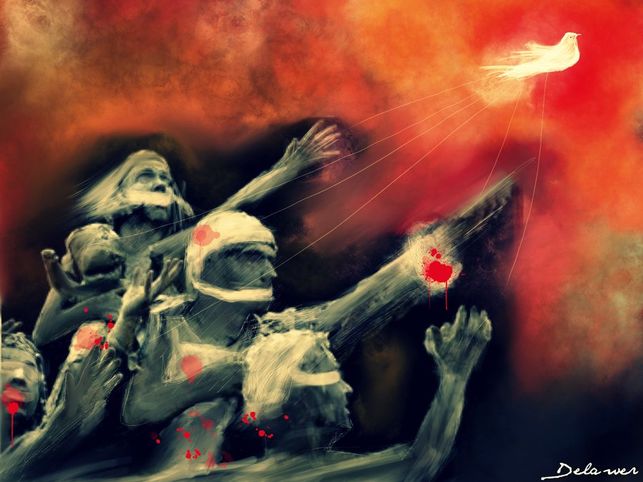 El artista kurdo que lucha a brochazo limpio contra el olvido de la masacre en Siria