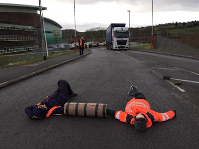 Activists block deliveries at UK bulldozer manufacturer in protest of Bedouin home demolitions