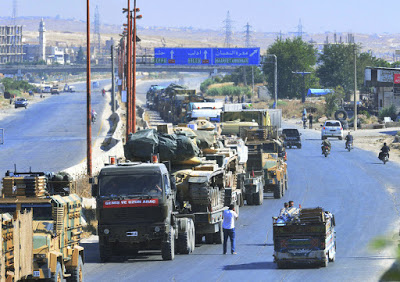 SIRIA. Damasco bombarda convoglio militare turco e riprende Khan Sheikhoun