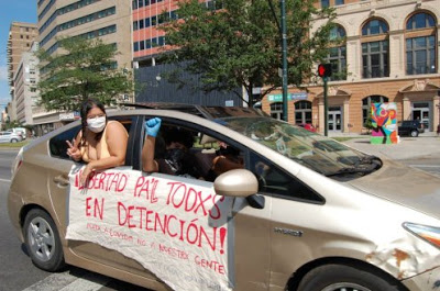 Car rally: Stop sentencing incarcerated people to death by Covid-19